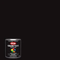 Krylon Flat COLORmaxx Black Enamel Interior/Exterior Paint (Actual Net Contents: 32-fl Oz)