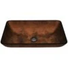 VIGO Russet Handmade Glass Rectangle Vessel Bathroom Sink In Rich Chocolate Brown -Valspa Bathroom Shop 72dadf4e96026bcd103ee82f4dc19b09 1800x1800