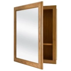 15-1/8 In. W X 19-1/4 In. H Framed Recessed Or Surface-Mount Bathroom Medicine Cabinet In Oak -Valspa Bathroom Shop 8401fcbcf7388c997e13a5c55c0a00b2 1800x1800