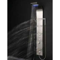 63 In. 8-Jet Shower Panel System In Stainless Steel With Rainfall Waterfall LED Shower Head And Hand Shower Wand 17 63 In. 8-Jet Shower Panel System In Stainless Steel With Rainfall Waterfall LED Shower Head And Hand Shower Wand -Valspa Bathroom Shop 86ad6c389829dccb26e27df810fd991b 1800x1800