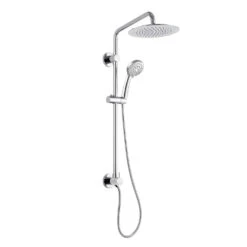 SeaBreeze 2-Spray 8 In. Dual Shower Head And Handheld Shower Head With Pressure Balance Valve In Chrome