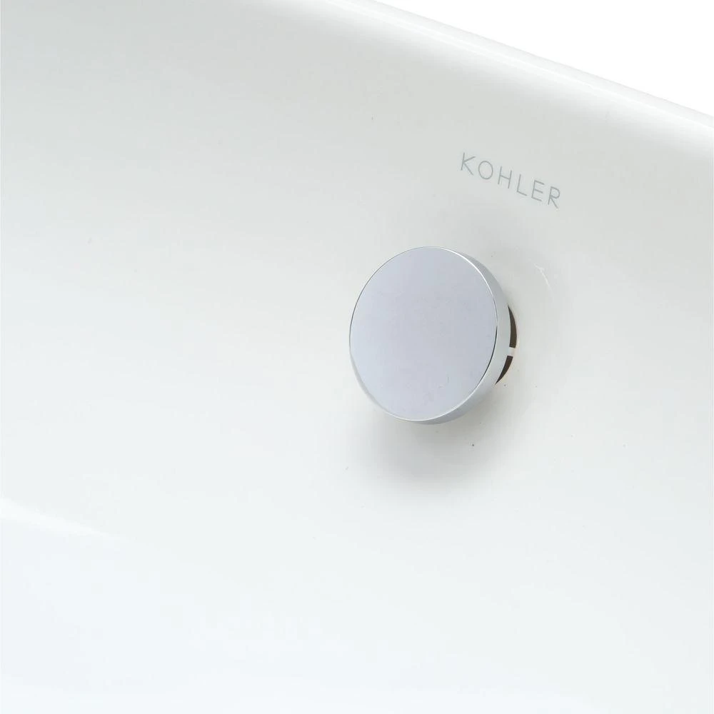 KOHLER Leaf Fireclay Vessel Sink In White With Overflow Drain 5 KOHLER Leaf Fireclay Vessel Sink In White With Overflow Drain - Image 3