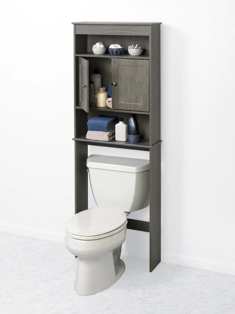 Zenna Home® 23"W X 67"H Driftwood Gray Over-The-Toilet Storage Cabinet 5 Zenna Home® 23"W X 67"H Driftwood Gray Over-The-Toilet Storage Cabinet - Image 3