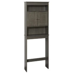 Zenna Home® 23"W X 67"H Driftwood Gray Over-The-Toilet Storage Cabinet