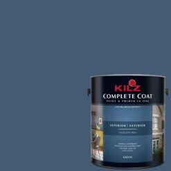 Authentic Navy, KILZ Complete Coat Interior/Exterior Paint & Primer In One, #RC120-02