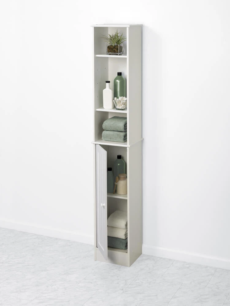 Zenna Home® 12"W X 10"D X 67"H White Linen Cabinet 5 Zenna Home® 12"W X 10"D X 67"H White Linen Cabinet - Image 3