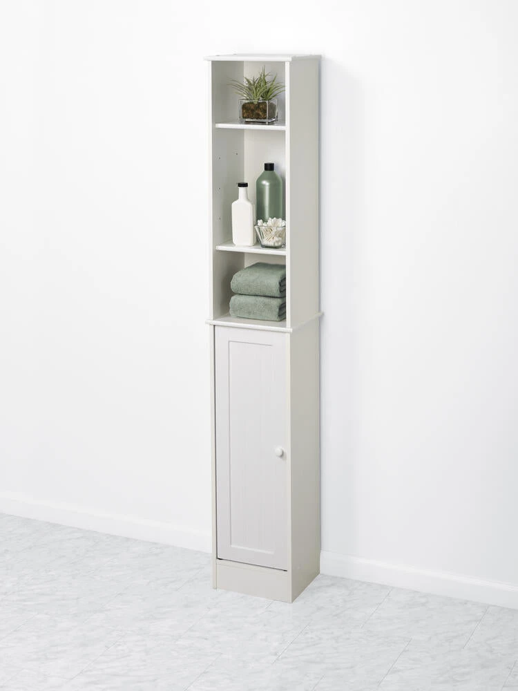 Zenna Home® 12"W X 10"D X 67"H White Linen Cabinet 4 Zenna Home® 12"W X 10"D X 67"H White Linen Cabinet - Image 2