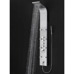 65 In. 8-Jet Rainfall Shower Panel System With Rainfall Waterfall Shower Head And Shower Wand In Stainless Steel -Valspa Bathroom Shop 97dee7e03df9bc673fa65d932a5cd3b8 1800x1800