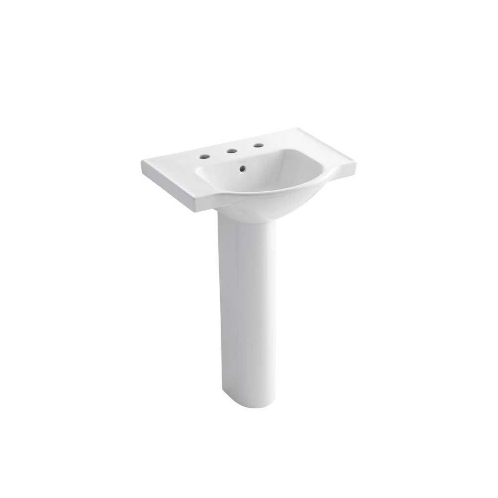 KOHLER Veer Vitreous China Pedestal In White 4 KOHLER Veer Vitreous China Pedestal In White - Image 2