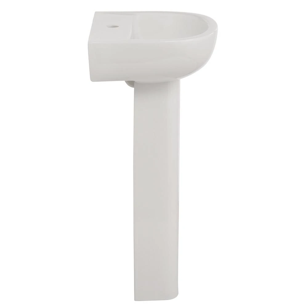 Barclay Products Compact 450 18 In. Pedestal Combo Bathroom Sink With 1 Faucet Hole In White 5 Barclay Products Compact 450 18 In. Pedestal Combo Bathroom Sink With 1 Faucet Hole In White - Image 3