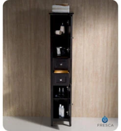 Fresca Oxford 14"W X 16"D X 68"H Espresso Linen Cabinet 13 Fresca Oxford 14"W X 16"D X 68"H Espresso Linen Cabinet -Valspa Bathroom Shop FST2060ES 4 1800x1800