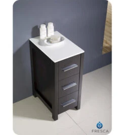 Fresca Torino 12"W X 18"D X 28"H Espresso Linen Cabinet -Valspa Bathroom Shop FST6212ES 2 1800x1800