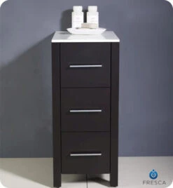 Fresca Torino 12"W X 18"D X 28"H Espresso Linen Cabinet -Valspa Bathroom Shop FST6212ES 3 1800x1800