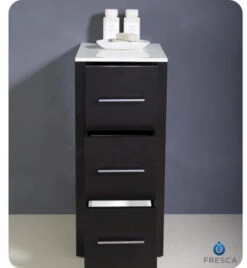 Fresca Torino 12"W X 18"D X 28"H Espresso Linen Cabinet -Valspa Bathroom Shop FST6212ES 4 1800x1800