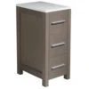 Fresca Torino 12"W X 18"D X 28"H Gray Oak Linen Cabinet 2 Fresca Torino 12"W X 18"D X 28"H Gray Oak Linen Cabinet -Valspa Bathroom Shop FST6212GO WHITEBACKGROUND 1800x1800