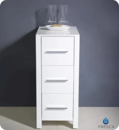 Fresca Torino 12"W X 18"D X 28"H White Linen Cabinet 9 Fresca Torino 12"W X 18"D X 28"H White Linen Cabinet -Valspa Bathroom Shop FST6212WH 3 1800x1800