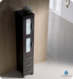 Fresca Torino 12"W X 15"D X 68-1/8"H Espresso Linen Cabinet -Valspa Bathroom Shop FST6260ES 2 1800x1800