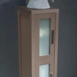 Fresca Torino 12"W X 15"D X 68-1/8"H Gray Oak Linen Cabinet -Valspa Bathroom Shop FST6260GO 5 1800x1800