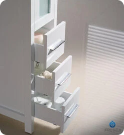 Fresca Torino 12"W X 15"D X 68-1/8"H White Linen Cabinet -Valspa Bathroom Shop FST6260WH 5 1800x1800