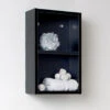 Fresca 12"W X 6"D X 20"H Black Linen Cabinet 2 Fresca 12"W X 6"D X 20"H Black Linen Cabinet -Valspa Bathroom Shop FST8092BW 1 1800x1800