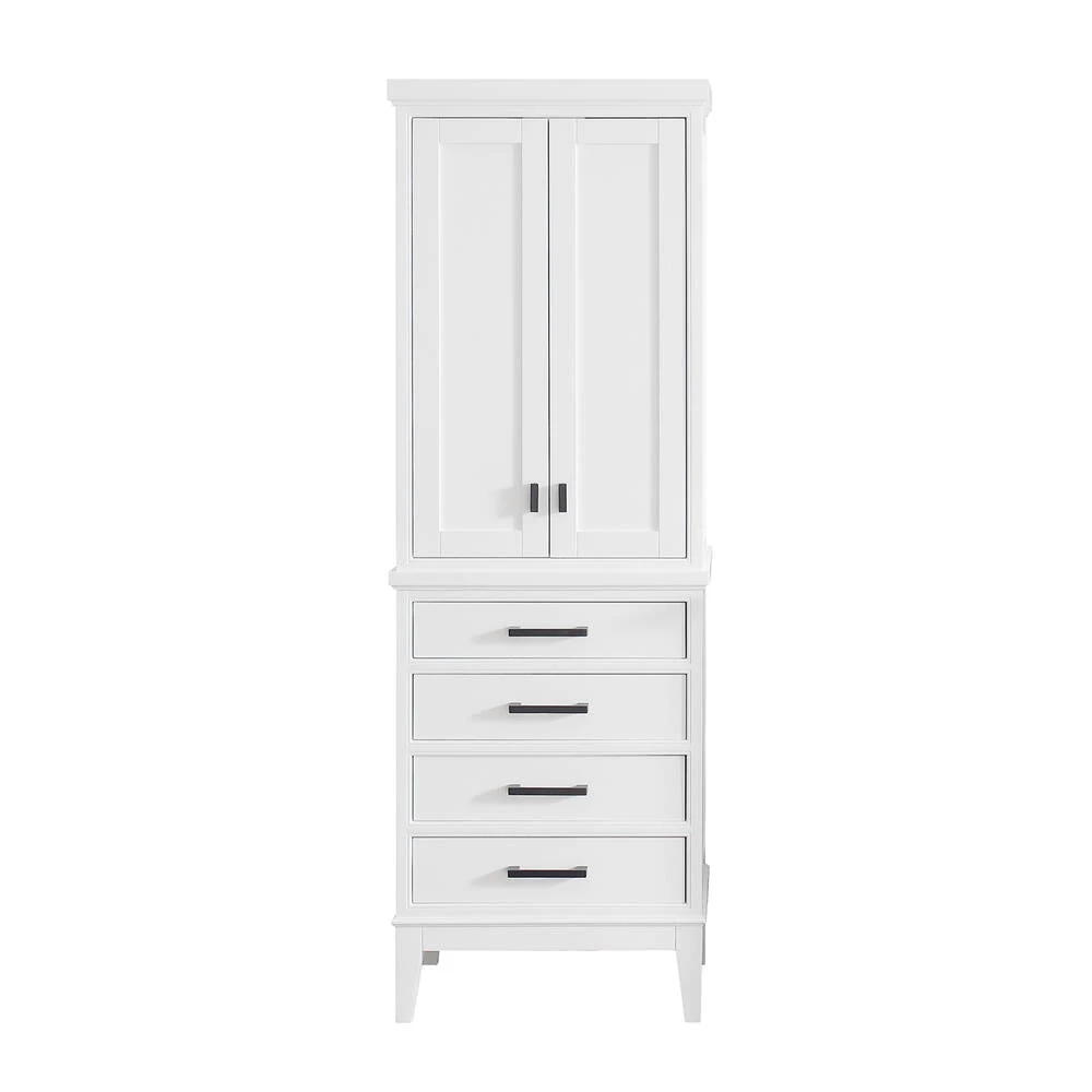 Avanity Madison 24"W X 16"D X 71"H White Linen Cabinet 3 Avanity Madison 24"W X 16"D X 71"H White Linen Cabinet