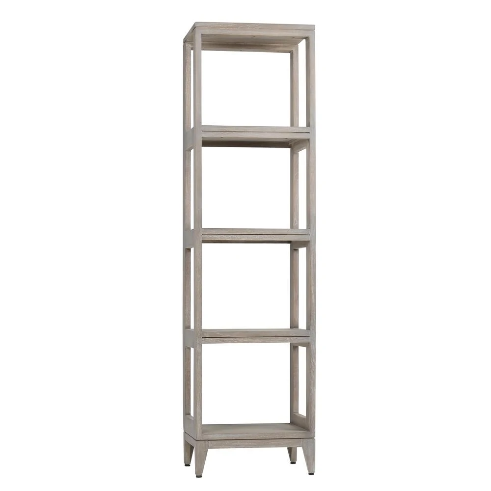 Avanity Teak 16"W X 13"D X 60"H Gray Linen Cabinet 4 Avanity Teak 16"W X 13"D X 60"H Gray Linen Cabinet - Image 2