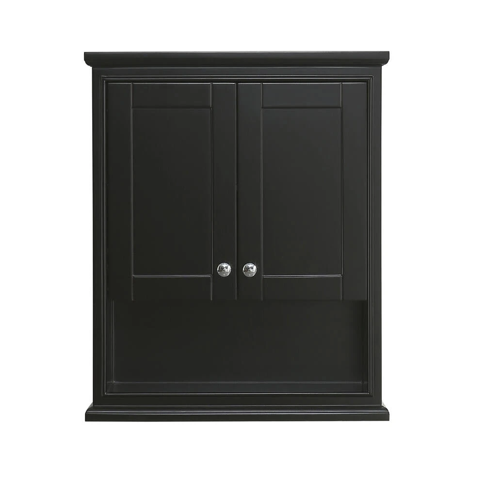 Wyndham Collection Deborah 25"W X 9"D X 30"H Dark Espresso Bathroom Wall Cabinet 4 Wyndham Collection Deborah 25"W X 9"D X 30"H Dark Espresso Bathroom Wall Cabinet - Image 2