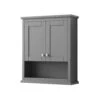 Wyndham Collection Avery 25"W X 9"D X 30"H Dark Gray Bathroom Wall Cabinet -Valspa Bathroom Shop WC 2323 WC DKG V2 1800x1800