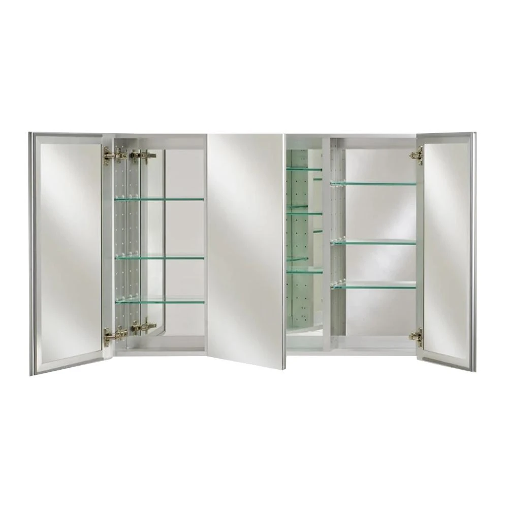 Broadway 48 In. W X 30 In. H Recessed Triple Door Medicine Cabinet With Polished Edge 4 Broadway 48 In. W X 30 In. H Recessed Triple Door Medicine Cabinet With Polished Edge - Image 2