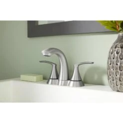 Darcy 4 In. Centerset 2-Handle Bathroom Faucet In Spot Resist Brushed Nickel -Valspa Bathroom Shop a0976c7567ee9f8d20f4f3bbf90f5aa8 1800x1800