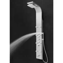 65 In. 8-Jet Shower Panel System In Stainless Steel With Adjustable Rainfall Shower Head, Handshower Wand And Tub Spout -Valspa Bathroom Shop a4c062fd6c070f2f09e5b0697160e325 1800x1800
