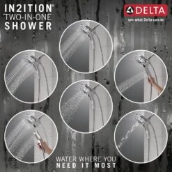 In2ition 5-Spray 6.06 In. Wall Mount Dual Shower Heads With H2Okinetic Technology In Chrome -Valspa Bathroom Shop a4ef9f4bcebddb86d7c8fdbf90c8d0df 1800x1800