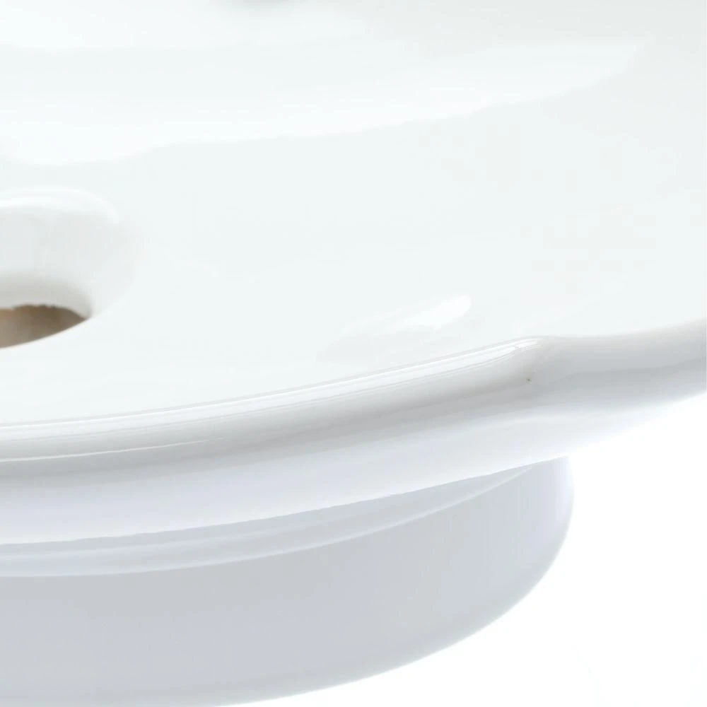 KOHLER Leaf Fireclay Vessel Sink In White With Overflow Drain 6 KOHLER Leaf Fireclay Vessel Sink In White With Overflow Drain - Image 4