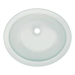 MR Direct Undermount Glass Bathroom Sink In Frost