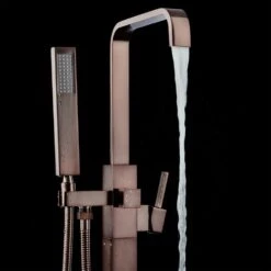 1-Handle Freestanding Floor Mount Roman Tub Faucet Bathtub Filler With Hand Shower In Antique Bronze -Valspa Bathroom Shop ab70b1d106370478e44905e7fed14d22 1800x1800
