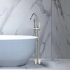 40 In. H X 11 In. W Single-Handle Claw Foot Tub Faucet With Hand Shower In Brushed Nickel -Valspa Bathroom Shop abb7a7aaf62b7a2fb78137b54beedeb7 1800x1800