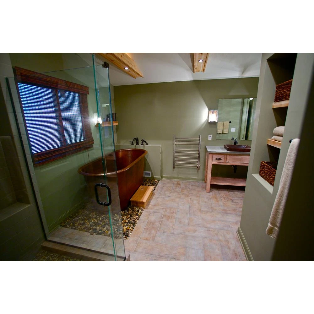 Premier Copper Products Rectangle Skirted Hammered Copper Vessel Sink In Oil Rubbed Bronze 12 Premier Copper Products Rectangle Skirted Hammered Copper Vessel Sink In Oil Rubbed Bronze - Image 10