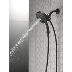 In2ition Two-in-One 4-Spray 3 In. Dual Wall Mount Fixed And Handheld H2Okinetic Shower Head In Matte Black 23 In2ition Two-in-One 4-Spray 3 In. Dual Wall Mount Fixed And Handheld H2Okinetic Shower Head In Matte Black -Valspa Bathroom Shop acd659aee0452bbb40434d4cd8f89d79 1800x1800