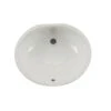 IPT Sink Company Oval Glazed Ceramic Undermount Bathroom Vanity Sink In White