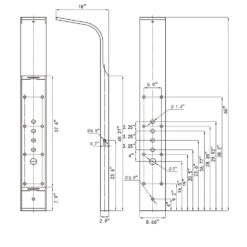 65 In. 8-Jet Shower Panel System In Stainless Steel With Adjustable Rainfall Shower Head, Handshower Wand And Tub Spout -Valspa Bathroom Shop afe689b6d94b8a9c7cd440130e57f60a 1800x1800