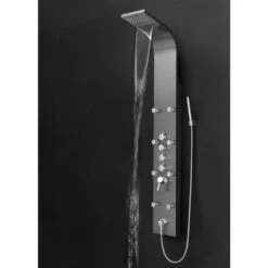 65 In. 8-Jet Shower Panel System In Space Gray Brushed Stainless Steel With Rainfall Waterfall Shower Head And Wand 21 65 In. 8-Jet Shower Panel System In Space Gray Brushed Stainless Steel With Rainfall Waterfall Shower Head And Wand -Valspa Bathroom Shop b1764822b2d13cc818be0f4ff4540fd0 1800x1800