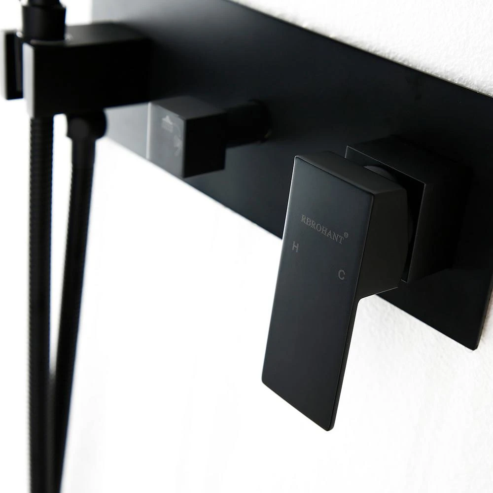 1-spray 10 In. High PressureDual Shower Head And Handheld Shower Head In Matte Black 7 1-spray 10 In. High PressureDual Shower Head And Handheld Shower Head In Matte Black - Image 5