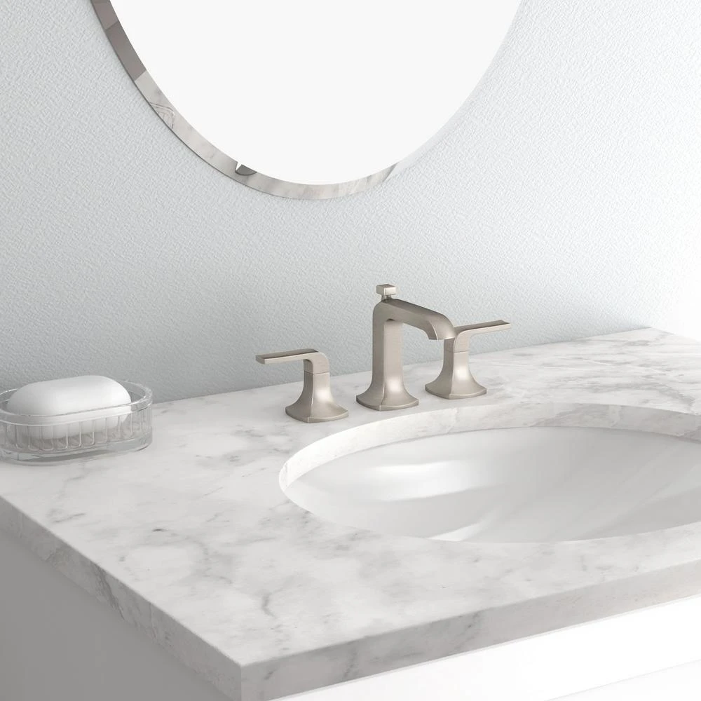 Rubicon 8 In. Widespread 2-Handle Bathroom Faucet In Vibrant Brushed Nickel 7 Rubicon 8 In. Widespread 2-Handle Bathroom Faucet In Vibrant Brushed Nickel - Image 5