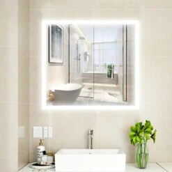28 In. X 30 In. White LED Lighted Bathroom Mirror With Sensor Switch 13 28 In. X 30 In. White LED Lighted Bathroom Mirror With Sensor Switch -Valspa Bathroom Shop bda6929b90c55c47b342b58c73c88955 1800x1800