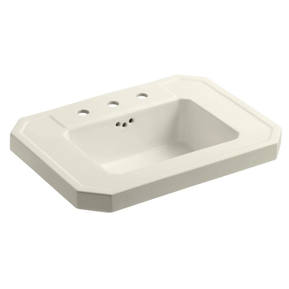 KOHLER Kathryn 27 In. Ceramic Pedestal Sink Basin In White With Overflow Drain 4 KOHLER Kathryn 27 In. Ceramic Pedestal Sink Basin In White With Overflow Drain - Image 2