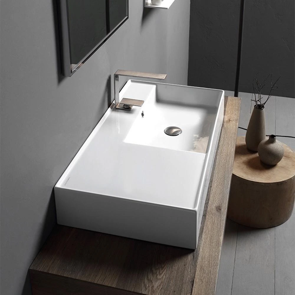 Nameeks Teorema Wall Mounted Bathroom Sink In White 6 Nameeks Teorema Wall Mounted Bathroom Sink In White - Image 4