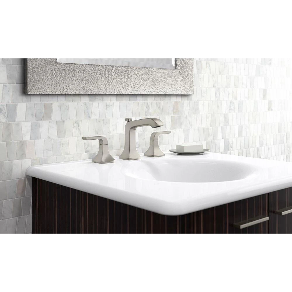 Rubicon 8 In. Widespread 2-Handle Bathroom Faucet In Vibrant Brushed Nickel 9 Rubicon 8 In. Widespread 2-Handle Bathroom Faucet In Vibrant Brushed Nickel - Image 7