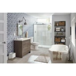 Trinsic Single-Handle Floor-Mount Roman Tub Faucet With Hand Shower In Chrome (Valve Included) -Valspa Bathroom Shop bf086f326952434a3a17d840202d3428 1800x1800