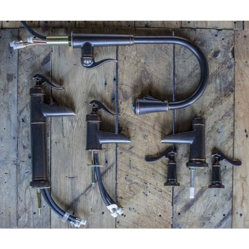 SINKOLOGY Freud Undermount 19 In. All-In-One Bathroom Sink With Pfister Centerset Bronze Faucet And Drain 6 SINKOLOGY Freud Undermount 19 In. All-In-One Bathroom Sink With Pfister Centerset Bronze Faucet And Drain - Image 4