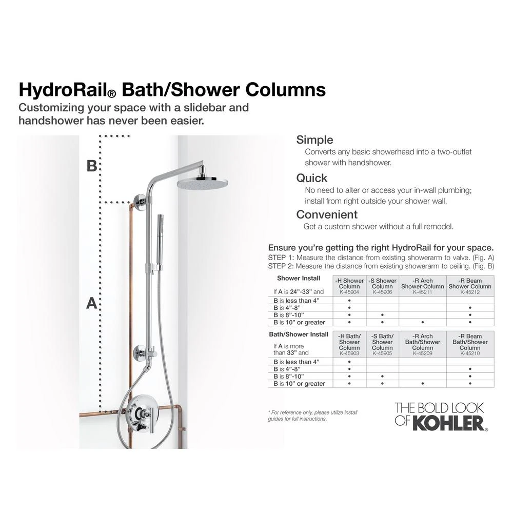HydroRail-S Shower Column Kit With Awaken Multi-Function Shower Head, Hand Shower And Hose, 2.0 GPM (Valve Not Included) 7 HydroRail-S Shower Column Kit With Awaken Multi-Function Shower Head, Hand Shower And Hose, 2.0 GPM (Valve Not Included) - Image 5
